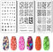 PH PandaHall 3 Stück Nagelstempelplatte Nagelstempel Blumenblatt Nail Art Schablonen Druckvorlage Nagelschablonen Edelstahl Nagelbildplatten Für Nageldekoration Salon