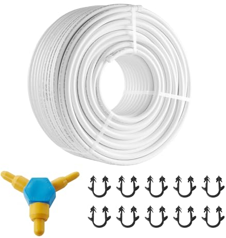 VEVOR Tubo PEX Alluminio per Riscaldamento a Pavimento Rotolo 100m, Tubo PEX-AL-PEX in Composito Alluminio-Plastica Φ16mm Spessore 2mm, Tubo Barriera all'Ossigeno per Liquido Gas Acqua Calda Fredda