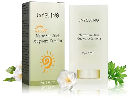 Shefave Matte Sunscreen Stick SPF50+PA++++ | Hyaluronsäure Sonnencreme Erfrischend Wasserfest Sonnenschutzstift, Anti-UV Vitamin E Sunscreen für alle Hauttypen, Pflegt die Haut Sunblocker Stick