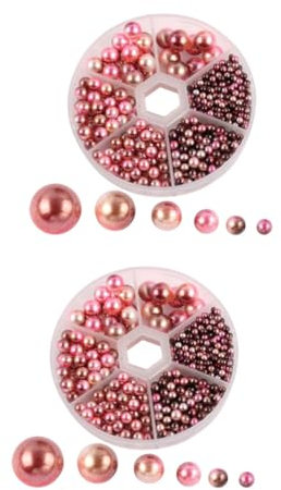 STOBOK 2 Kisten Hochzeit Girlandendekor keine Lochperlen Vase Haarbänder haarband dekoration Verzierung aufkleben Kleidung Kranz Schmuck Verstreute Perlen Nagelbohrer