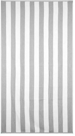 H HANSEL HOME Toalla de Playa Grande Antiarena Toalla 75% Algodón 25% Poliéster 90x170cm, Toallas de Piscina Grandes Suave y de Secado Rápido - Gris