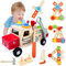 Maxentico Montessori Spielzeug ab 2 Jahre, Kinderspielzeug Spiele, Werkbank Kinder Geschenk Junge Mädchen, Werkzeugkoffer Spielzeug, Holzspielzeug Werkzeug, Kinderwerkzeug Lernspiele ab 2 3 4 5 Jahre