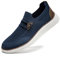 CAIQDM Cómodo mocasines desnudos para hombre, suela interior antideslizante agradable para la piel, zapatos casuales para caminar, moda retro, ligeros y transpirables, zapatillas de deporte al aire