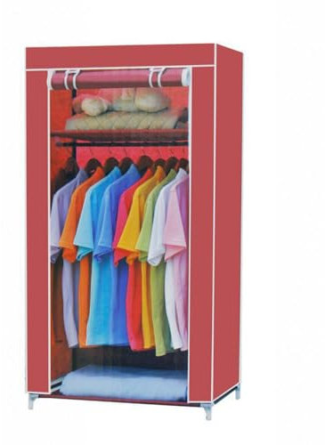 Vetrineinrete® Guardaroba in Tessuto salvaspazio per Campeggio Organizer Armadio con Zip e scaffali 150x60x45 cm