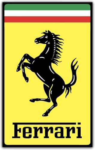 Hicsticayt Ferrari Plakette Sticker, Aufkleber, Doppelpack, mehrere Größen Einschließlich 2-teilig (5cm)