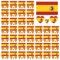 VYIBPDY 10 piezas Vinilo Adhesivo Bandera de España para Bicicletas, Motos y Accesorios Varios tamaños Resistente al Microondas y Lavavajillas