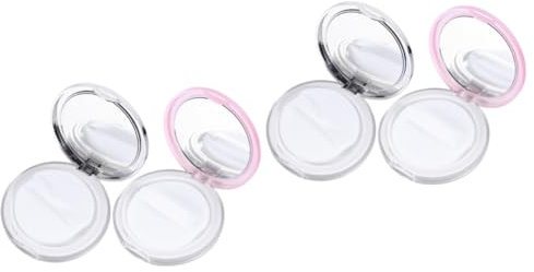 Mikinona 4ensembles Boîte De Rangement Pour Avec Houppette Contenant Portable Pour Maquillage Pratique