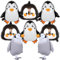 MEZHEN Folienballon Pinguin Ballon Winter Luftballon Folie Kindergeburtstag Deko Geburtstag Luftballons Helium Weihnachten Ballons Geburtstagsfeier Pinguin