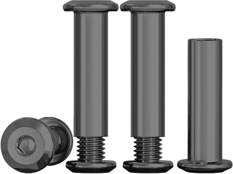 Drenky Lot De 10 Vis De Connexion M5 Vis De Meubles Noir M5x30mm En Acier Inoxydable A2 V2A Connecteurs De Meubles (10 Vis Pour Meubles, 10 écrou à Douille) Connecteur D'armoire