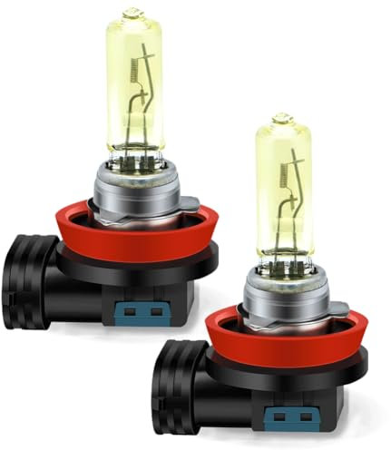 SOFOC-H9 12V Scheinwerfer Fernlicht Nebelscheinwerfer Ersatzlampe PGJ19-5 Gelb 65W 1500lM Hochleistung 2Stk