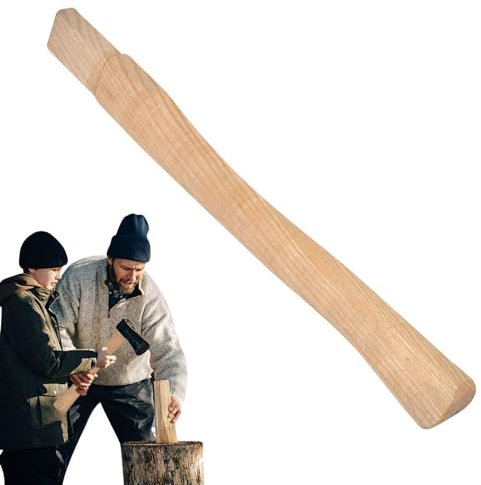 Mwqpgyh Manijas de hacha de madera de repuesto de 43 cm, mango de hacha, mango de azada, mango de hacha de nogal, mango de pico, mango en T y mango de pala o horquilla para hacha de torno, hogar,