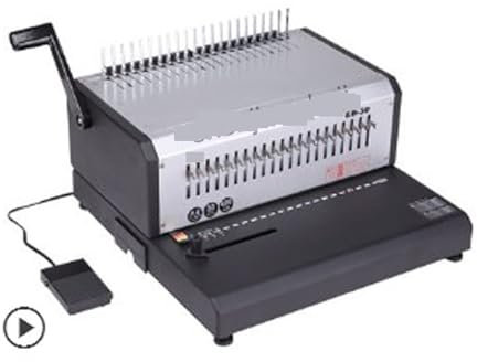 JOXLOVER Bindemaschine, Binder, Elektrische Kammbindemaschine im A4-Format EB-30 Elektrische Stanzmaschine 21 Löcher Gummiringclips Dual-Use-Bindemaschine für Briefpapier im Format A4, A5