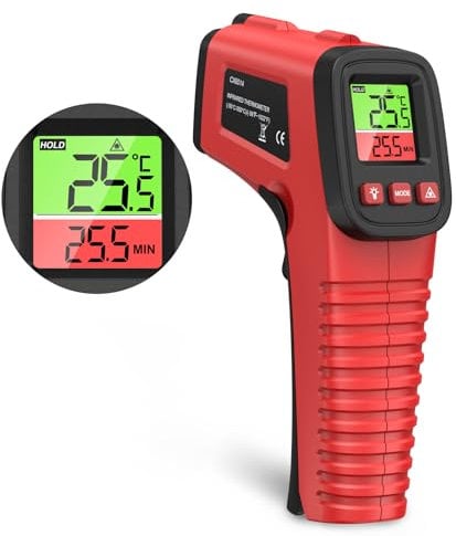 ORIA Infrarot Thermometer, Digital Laser Temperaturmessgerät -50℃ bis 550℃, mit Einstellbarer Emissionsgrad, ℃/℉, Farbdisplay, für Lebensmittel, Kochen, Industrie (Nicht für Menschen)