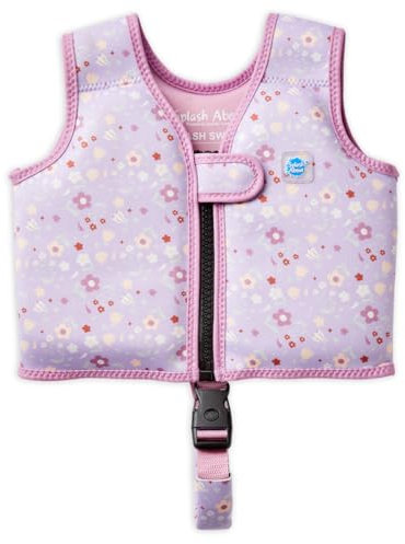Go Splash - Chaleco de natación (con cinturón), Color Lila Primavera, 4-6 años