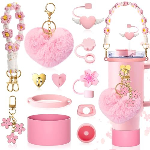 FOYIOLRU Stanley Cup-Zubehörset, Stanley Cup Accessories, 12er Set Stanley Cup Zubehör für Stanley Cup 850 ml - 1,2 l-Becher, Cups Nicht enthalten