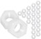 Ctyjia 25 Piezas M4 Tuercas Hexagonal de Nailon, Blanco, Tuercas Hexagonales de Plástico para Tornillos Pernos