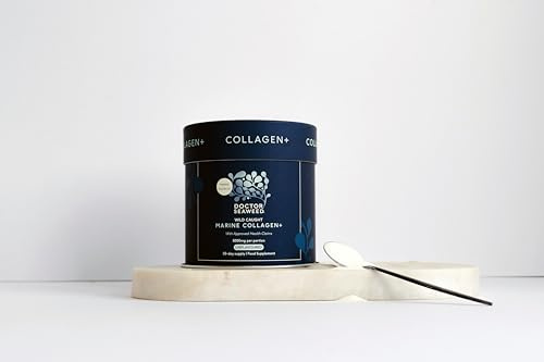 Doctor Seaweed Collagen+, Marine Collagen Powder Peptides with Seaweed, 5g Protein per Serving, MSC-Certified Fish Collagen with Iodine for Skin, Hair and Nail Health