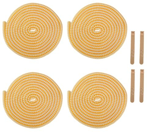 QLD COVER 4pcs 1.6M(5.25FT) Spiral Cable Protector, Multicolor Suitable for Most Phone/Pad/Laptop USB Wire Cord Savers Protection Cover Anti-break Wrap Charger Data Line Cables Sleeves, Laser Yellow