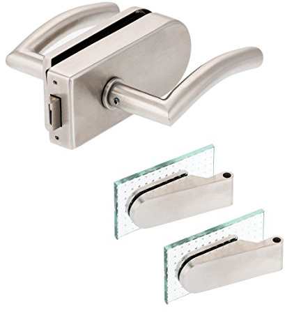 Glastürbeschlag D Set UV | V2A Edelstahl matt | inkl. Studiobändern | metallische Innenmechanik | Shine