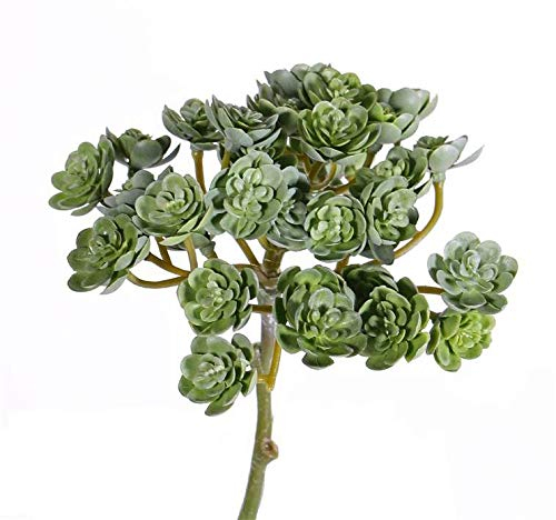 artplants.de Künstliche Sukkulente Echeveria Blair auf Steckstab, grün, 20cm, Ø 10cm