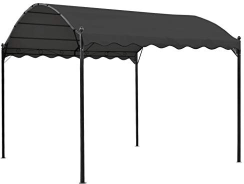 Tidyard Aent de Terrasse/Aent de Parasol/Chapiteau de Jardin 3 x 4 m Anthracite avec Toit Rétractable