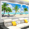 RAILONCH DIY 5D Diamond Painting Kits große DIY Vollbohrer Sommer Strand Ozean Kokosnussbaum Handwerk für zu Hause Wanddekoration (120X50cm)