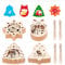 MELLIEX 40pcs Weihnachten Holzanhänger, Holz Ornament Aushöhlen Anhänger Weihnachten Christbaumanhänger DIY Basteln für Weihnachtsdeko