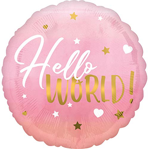 Party Factory, Hello World, Rosa, Baby, ø 45cm