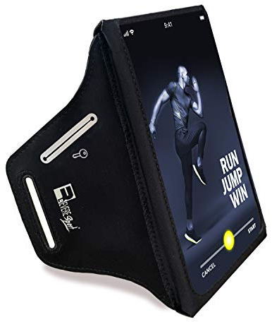 RevereSport Brassard de Course étanche pour téléphone avec étui (Otterbox, Lifeproof). Support de téléphone pour Sport Compatible iPhone 16/15/14/13/12/11/Max/Plus & Samsung S25/S24/S23/S22/S21/Ultra