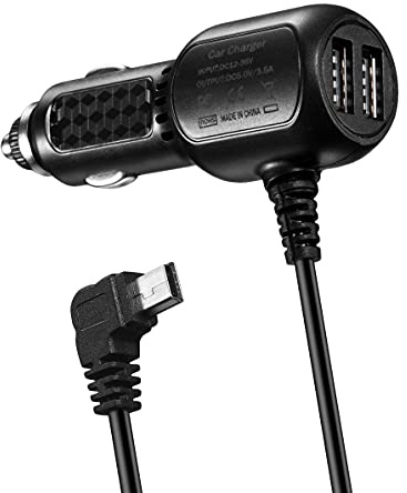 Câble de chargement de voiture compatible avec CARRVAS,Xgody J727,AROVA,RAND McNally TND 540LM 730, Magellan Roadmate 5220 5230 5236 5245 5255 5265 GPS
