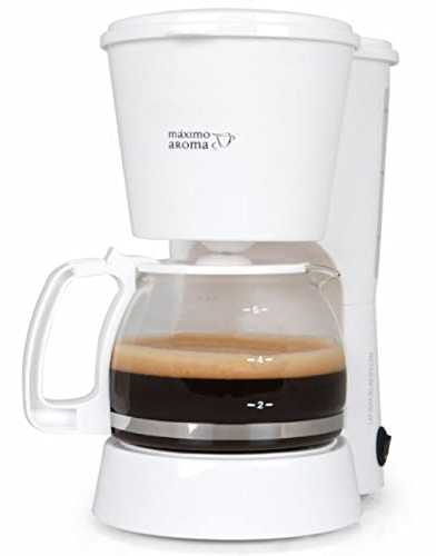 Suinga Cafetière goutte-à-goutte. Capacité 6 tasses. Filtre permanent amovible. Maintient le café chaud 30 minutes. Puissance 650 W.