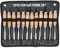 Wood Turning Chisel, Cutting Professional 12Pcs Portable Wood Groove Parting Tools Modeling for Grinder for Lathe for Hardwood