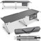 TRESKO XXL Campingbett Feldbett 210 x 72 x 45 cm Metallrohr - Belastbarkeit bis 150kg (Grau)