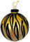 Knüllermarkt 34529 I Glas Christbaumkugel Leo Print Gold schwarz I Tannenbaum Christbaum Weihnachtskugel I Deko I Weihnachten I Kugel I Merry ChristmasI Schnee I Geschenke I Gesteck Gestecke