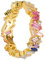 Ring Gold mit Stein, Damen Ringe Buntes Rechteck Zirkonia Gold Größe 57 (18.1)