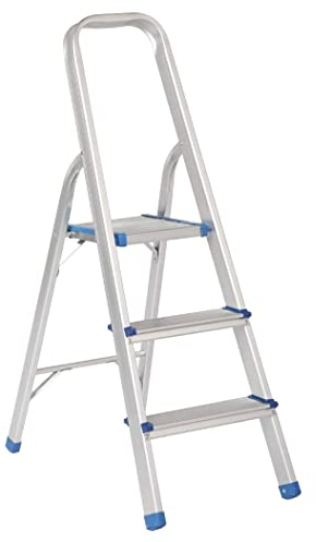 TREPPE Escalera Aluminio Plegable Tijera Ligera 3 Peldaños