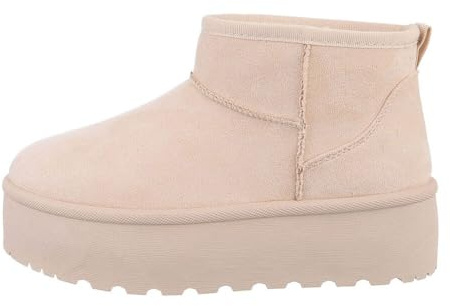 Ital Design Damenschuhe Stiefeletten Plateaustiefeletten