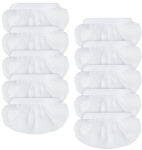Steam Cleaner Attachments Steamer Accessories Steam Mop Pads for Bissell Steam Shot,Wagner Spraytech,Comforday, PurSteam etc - Universal Reusable Washable Handheld Steam Cleaner Clothes - 10 Pack
