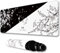 Luxioo Mousepad XXL 1200x600x3mm Gaming Mause Pad Schwarz Weiß Blume Mauspad Groß - Vernähte Kanten - rutschfest - Einer speziellen Oberfläche verbessert Geschwindigkeit und Präzision