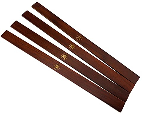 XII WY Set aus 4 Mahjong-Fliesenschiebern, Holz-Mahjong-Fliesenschieber zum Spielen von Mahjong