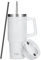 BAG.IT Travel Mug with Straw and Lid 30oz, Tumbler with Handle, Stainless Steel Travel Flask with +2 Straws | Insulated Coffee tanleys Cup (White, 900ml)