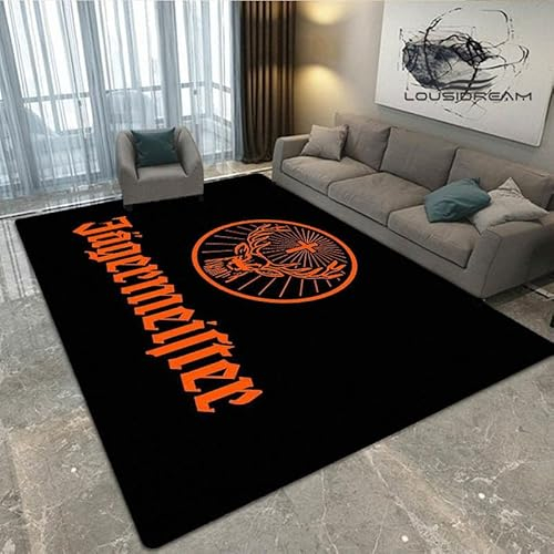 gemel Deutschland J-Aegermeiste-R Logo Bedruckt Flanellteppich Heimdekoration Teppiche Waschraum Fußmatte 120X180CM