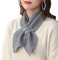 Damen Baumwoll-Musselin Dreieck Schal Unifarben, Musselin Schal Fashion Damen Winter Schal,Gestrickter Kleiner Schal für Damen, Herbst und Winter, Kreuzschleife, Fischschwanzform (Grau)
