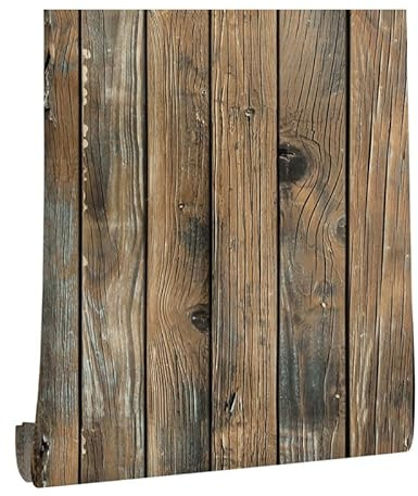 myforHD Selbstklebend Tapete Holzoptik Wandpapier 44cmX1000cm Holz Selbstklebende Wandaufkleber Vintage Holz tapeten Dekorative Aufkleber für Möbel Wandtür Wasserdicht