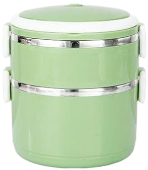 lopituwe Insulated Lunch Box Stay Organized and Enjoy Hot Meals Anytime Anywhere Portable Stainless Steel Electric Lunch Box, Nordic Green