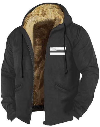 FeiBeauty Winter Jacke Herren Hemd Mantel Beige Übergangsjacke Fleecejacke Warm Coat Fahrrad Windjacke Bademantel Poncho