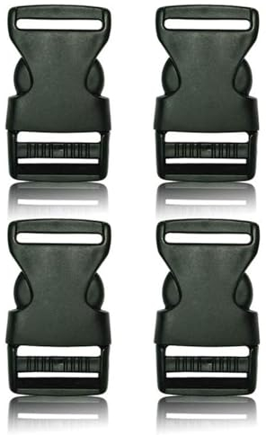 BOB-KRAFT - 4 x 25mm Steckschnalle, Steckverschluss, Kunststoff Klickverschluss, Klippverschluss, Steckschnalle für Beckengurt, Ersatzschnalle für Rucksack, 4 Stück, MADE IN EU