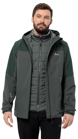 Jack Wolfskin Herren Glaabach 3in1 Jkt M, Slate Green, M EU