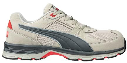 PUMA Safety VANTI Low S1PS Sicherheitsschuh ESD – Damen & Herren Sicherheitsschuhe - Größe 43 – metallfreie, hitzebeständige & rutschfeste Arbeitsschuhe mit Fiberglaskappe – grau