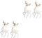TOYANDONA 4 Stück Hirsch Anhänger Tierfiguren Aus Kunststoff Weihnachtsfeier Reh Weihnachts- -topper Schreibtischaufsatz Hirsch Miniatur Kunsthandwerk Weiß Weihnachtshirsch